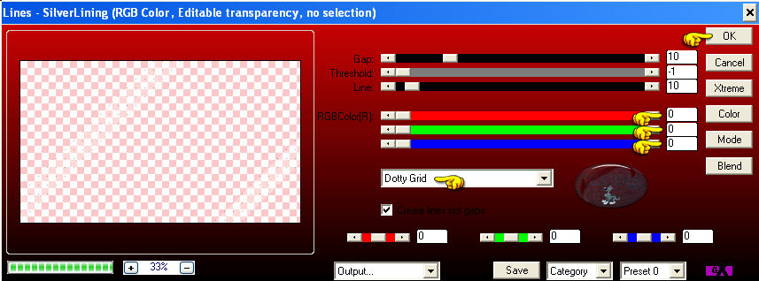 Instellingen filter AP 01 [Innovations] - Lines - SilverLining