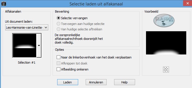 Selectie laden uit alfakanaal : Sélection #1