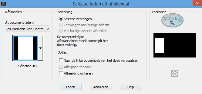 Selectie laden uit alfakanaal : Sélection #3 