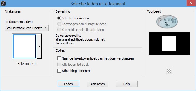 Selectie laden uit alfakanaal : Sélection #4