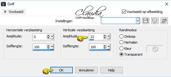 Instellingen Golf