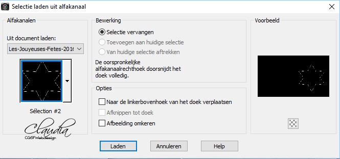 Selectie laden uit alfakanaal : Sélection #2