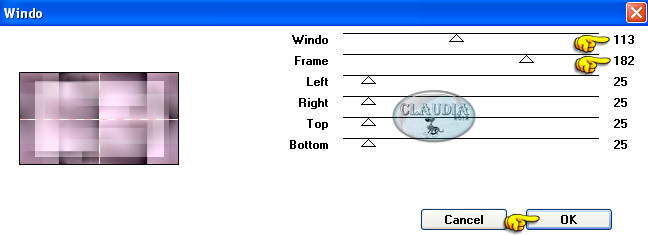 Instellingen filter Mock - Windo