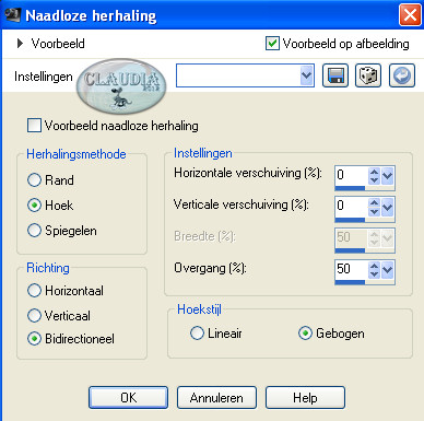 Instellingen Naadloze herhaling