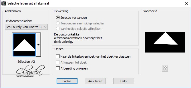 Selectie laden uit alfakanaal : Sélection #2