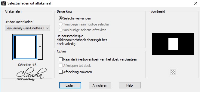 Selectie laden uit alfakanaal : Sélection #3