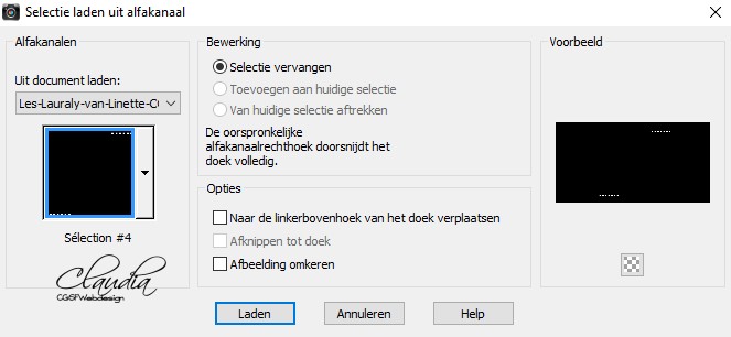 Selectie laden uit alfakanaal : Sélection #4