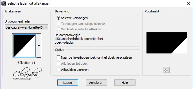 Selectie laden uit alfakanaal : Sélection #1