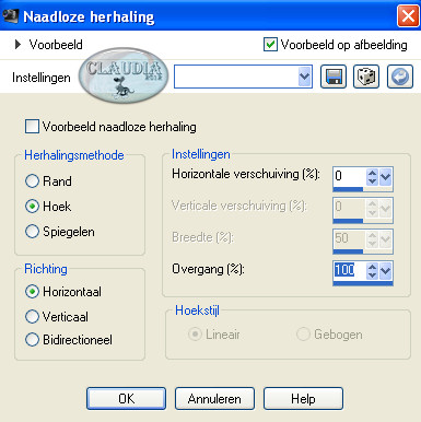 Instellingen Naadloze herhaling