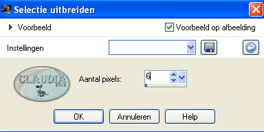 Instelling uitbreiden van selectie