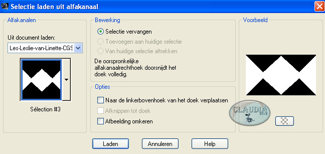 Selectie laden vanuit alfakanaa