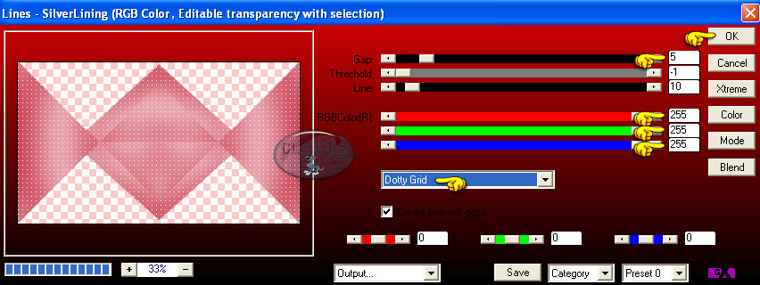 Instellingen filter AP 01 [Innovations] - Lines - SilverLining