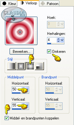 Instellingen Verloop