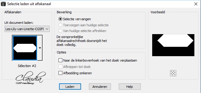 Selectie laden uit alfakanaal : Sélection #2