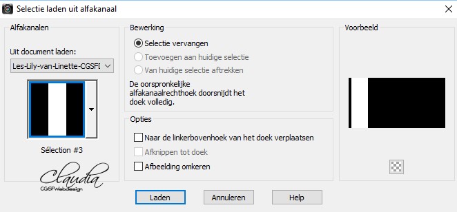 Selectie laden uit alfakanaal : Sélection #3