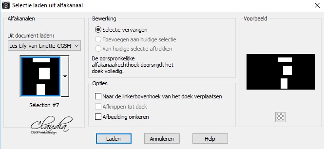 Selectie laden uit alfakanaal : Sélection #7