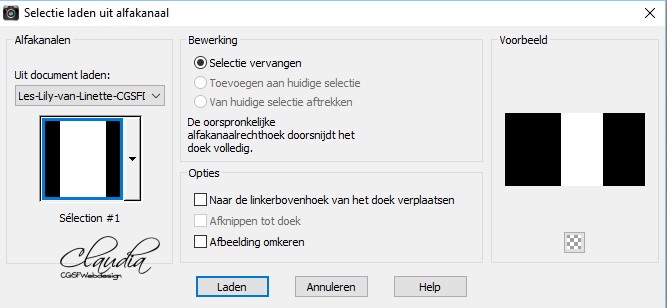 Selectie laden uit alfakanaal : Sélection #1