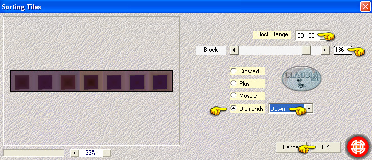 Instellingen filter Mehdi - Sorting Tiles