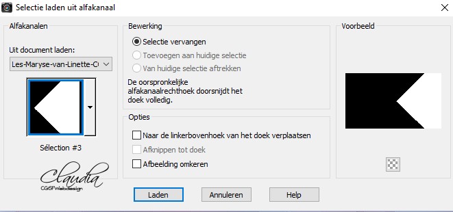 Selectie laden uit alfakanaal : Sélection #3