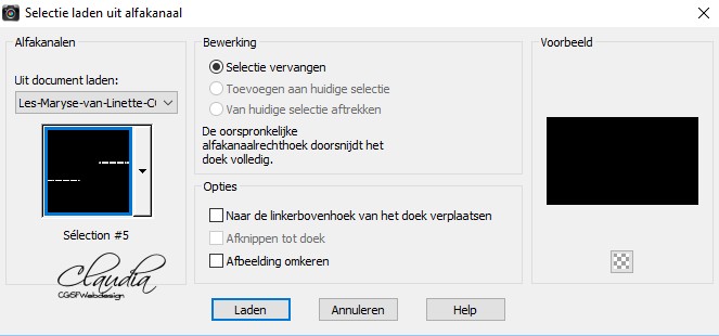 Selectie laden uit alfakanaal : Sélection #5