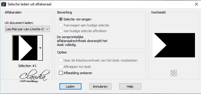 Selectie laden uit alfakanaal : Sélection #1