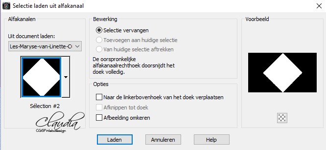 Selectie laden uit alfakanaal : Sélection #2