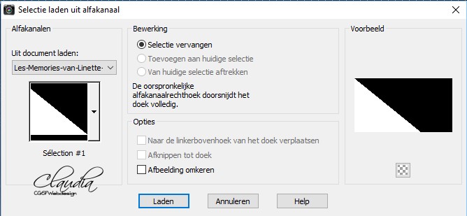 Selectie laden uit alfakanaal : Sélection #1