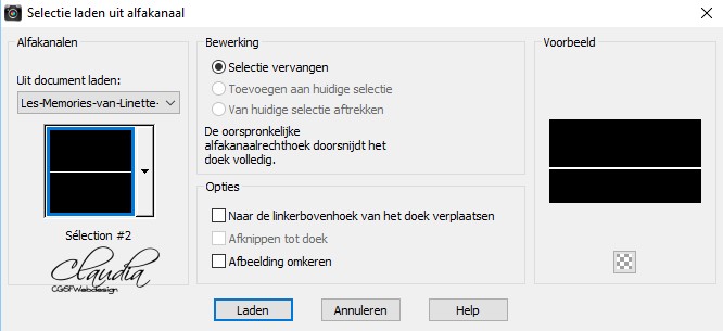 Selectie laden uit alfakanaal : Sélection #2