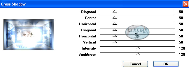 Instellingen filter Graphics Plus - Cross Shadow