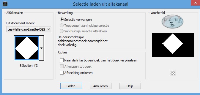 Selectie laden uit alfakanaal : Sélection #3