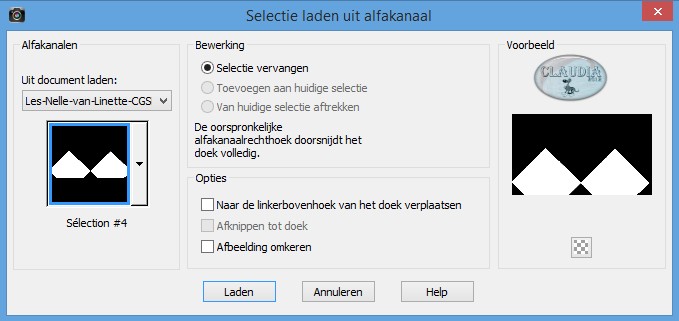 Selectie laden uit alfakanaal : Sélection #4