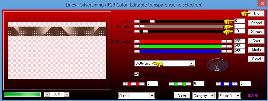 Instellingen filter AP 01 [Innovations] - Lines - SilverLining