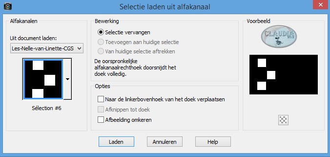 Selectie laden uit alfakanaal : Sélection #6