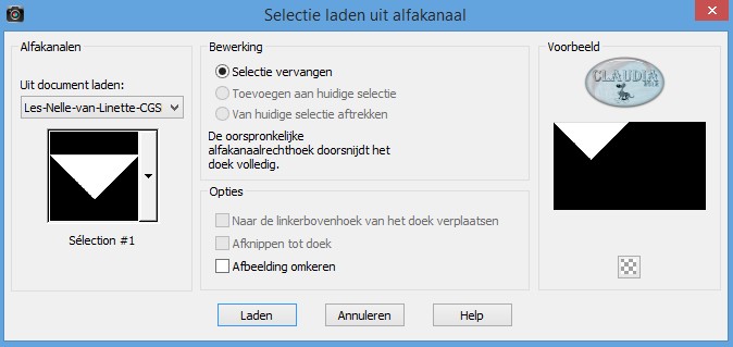 Selectie laden uit alfkanaal : Sélection #1