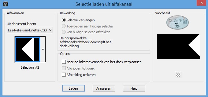 Selectie laden uit alfakanaal : Sélection #2