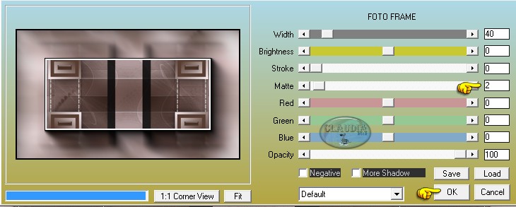 Instellingen filter AAA Frames - Foto Frame