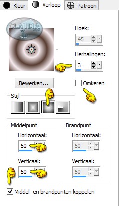 Instellingen Verloop