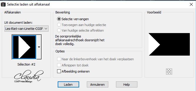 Selectie laden uit alfakanaal : Sélection #2