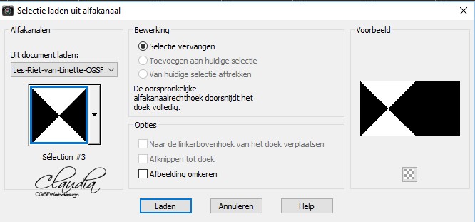 Selectie laden uit alfakanaal : Sélection #3
