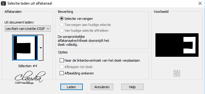Selectie laden uit alfakanaal : Sélection #4