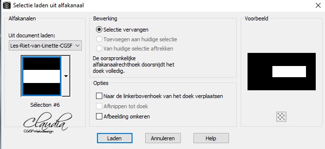 Selectie laden uit alfakanaal : Sélection #6