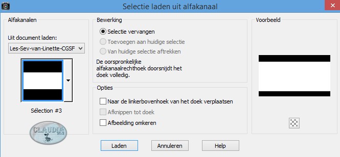 Selectie laden uit alfakanaal : Sélection #3 