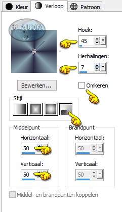 Instellingen Verloop