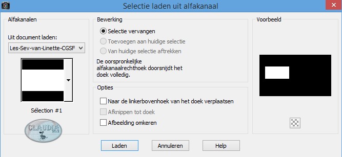 Selectie laden uit alfakanaal : Sélection #1 