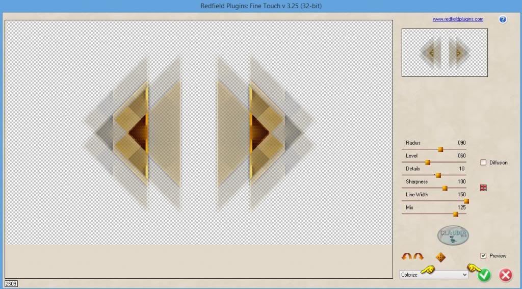 Instellingen filter Redfield - Fine Touch