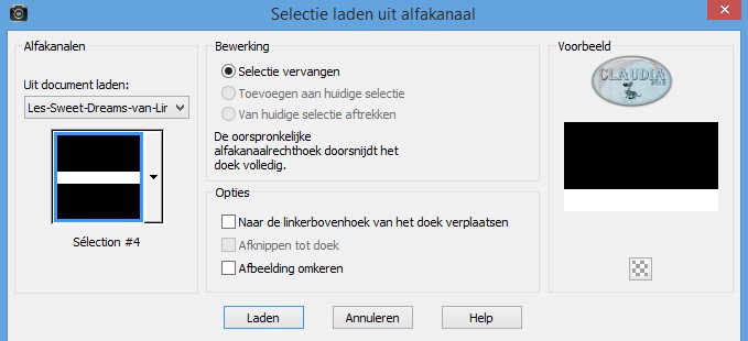 Selectie laden uit alfakanaal : Sélection #4