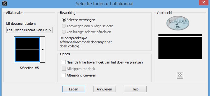 Selectie laden uit alfakanaal : Sélection #5