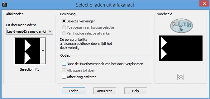 Selectie laden uit alfakanaal : Sélection #1