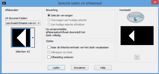 Selectie laden uit alfakanaal : Sélection #2