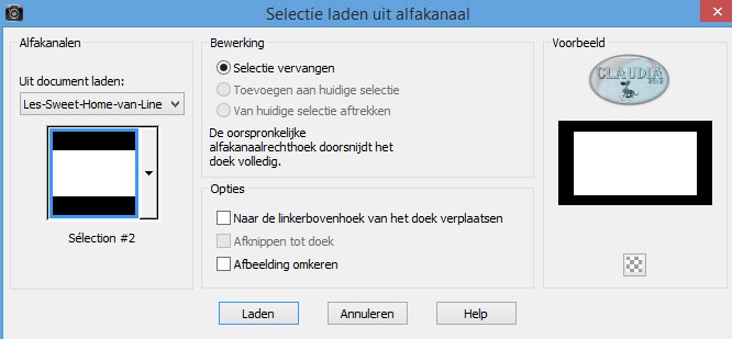 Selectie laden uit alfakanaal : Sélection #2 